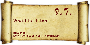 Vodilla Tibor névjegykártya